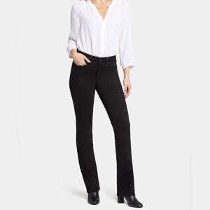 NYDJ BARBARA BOOTCUT BLACK JEANS SIZE 4P NEW